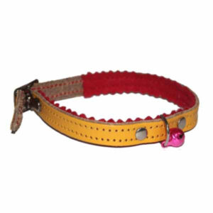 6 Pezzi Collare Cani Cuoio Campanello Mm 16 Cm 37