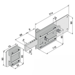 Serratura Ferroglietto 6 M 012.50.50.1 Welka Gemac