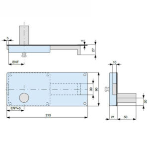 2 Pezzi Serratura Ferroglietto 6 M  E60 012-50-0 712605 Mg