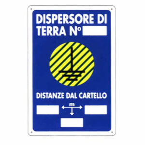 Cartello Dispersore Di Terra      20x 30 Plastica