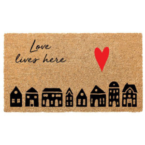 Zerbino Cocco/pvc Love Lives Here   Cm 40x 70 Xtra