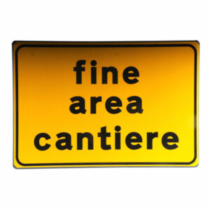 Cartello Stradale Fine Area Cantiere 60x40     D&b