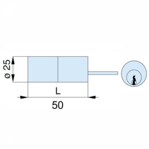 Cilindro Tondo Asta   25x50              012500 Mg