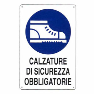 Cartello Calzature Sicurezza      20x 30 Alluminio