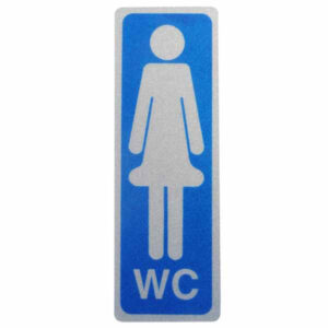 10 Pezzi Etichetta Wc Donne                    5x15 Adesiva