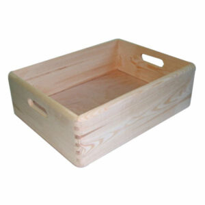 Contenitore Cesta Legno Pratica Cm 40x30 H 23 Xtra