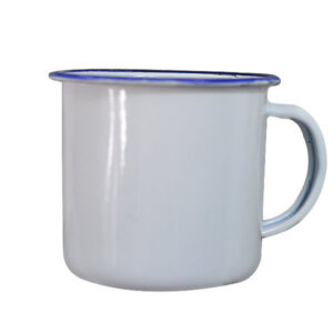 Tazza Mug Smaltata Bianco Cm 8