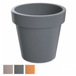 5 Pezzi Vaso Lofly Tondo Grigio             34 H 32 Pplast