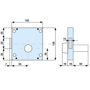 2 Pezzi Serratura App.ferro Sx E55 014-50-0      426552 Mg