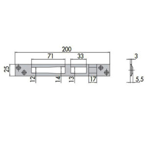 Contropiastra Serrature            06462-01-0 Cisa