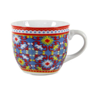 Tazza Caffe Porcellana Mosaico   Pz 6 Passionecasa