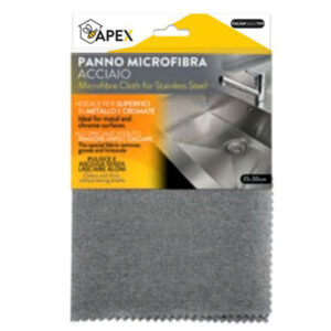 Panno Microfibra Acciaio       Cm 35x30 15096 Apex