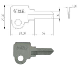 100 Pezzi Chiave Cilindri 4 Spine Dx           Schg05005 Omr